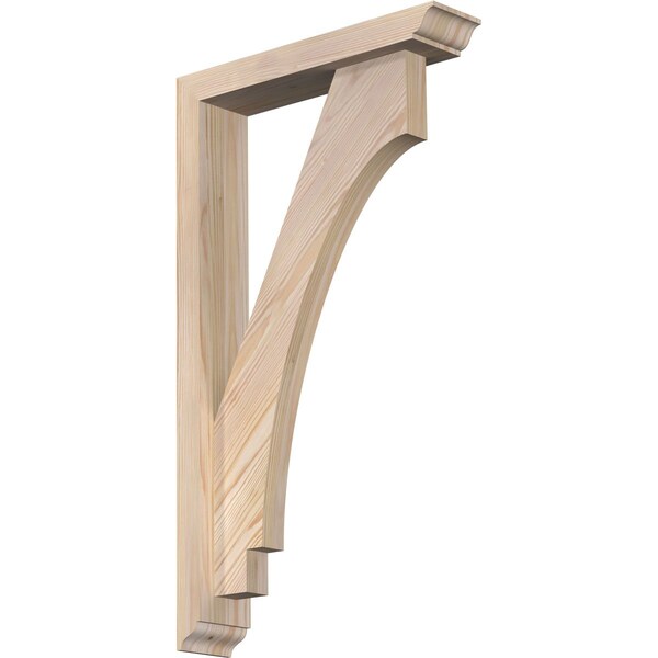 Ekena Millwork Imperial Traditional Smooth Bracket w/ Offset Brace, Douglas Fir, 3 1/2"W x 16"D x 28"H BKT0402X16X28IMP01SDF - main